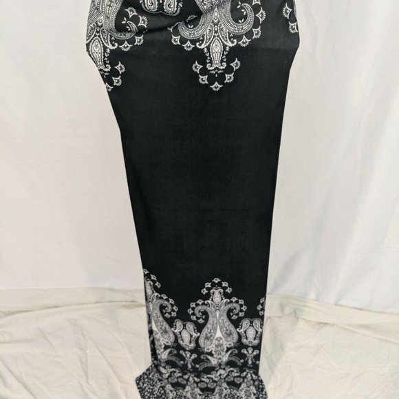 Majora Black and White Strapless Stretch Maxi Dress Size M - Picture 5 of 6